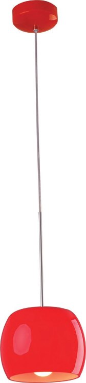 Foto para 100W Caps 1-Light Pendant PC Red Glass MB Incandescent (OA HT 18"-120")