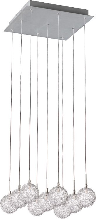 Foto para 20W Starburst 9-Light Pendant SNPC Mesh Metal 12V G4 Xenon (OA HT 18"-125")