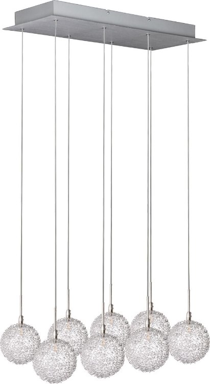 Foto para 20W Starburst 8-Light Pendant SNPC Mesh Metal 12V G4 Xenon (OA HT 18"-125")