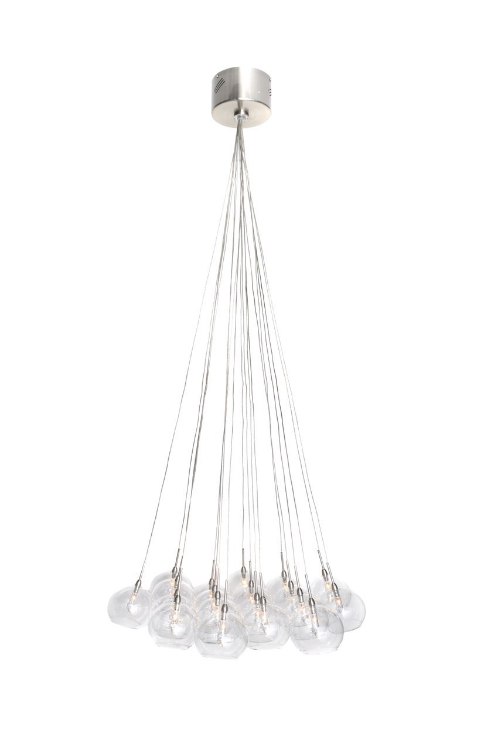 Foto para 10W Starburst 19-Light Pendant SNPC Clear Glass 12V G4 Xenon (OA HT 24"-53") (CAN 5.38"x3.13")