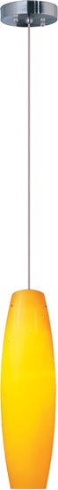 Foto para 100W Hue 1-Light Pendant SN Amber Glass MB Incandescent 5.5"x21" (OA HT 36"-120")
