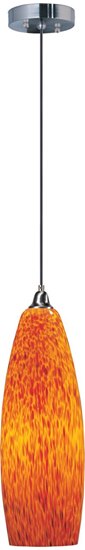 Picture of 100W Hue 1-Light Pendant SN Amber Glass MB Incandescent 6"x18" (OA HT 36"-120")