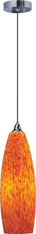 Foto para 100W Hue 1-Light Pendant SN Amber Glass MB Incandescent 6"x18" (OA HT 36"-120")