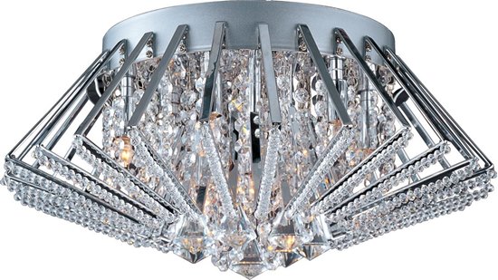 Picture of 25W Zen 9-Light Flush Mount PC Crystal Glass G9 Xenon (CAN 13.8"x1.5")