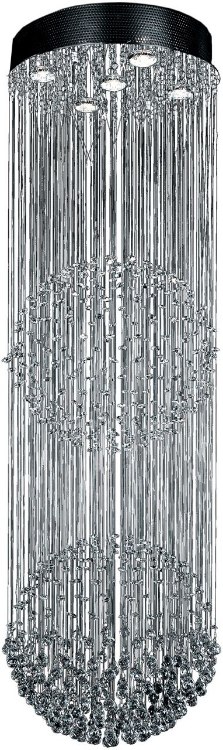 Foto para 50W Cascada 5-Light Flush Mount PC Crystal Glass GU10 MR16 Halogen 