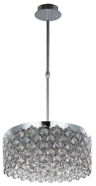 Foto para 40W Dazzle 5-Light Pendant PC Crystal G9 Xenon 19.5"x8" (OA HT 10"-54")