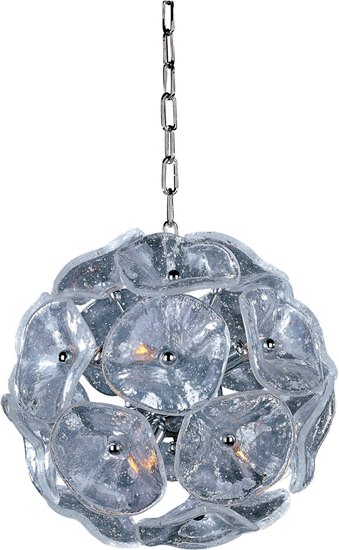 Picture of 40W Cassini 8-Light Pendant PC Clear Murano Glass G9 Xenon (OA HT 14"-130")36" Chain