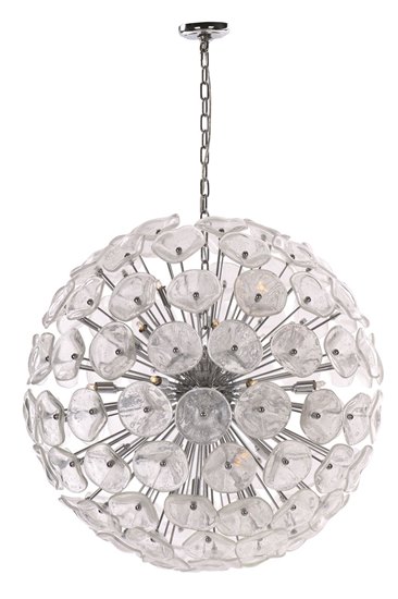 Picture of 25W Cassini 28-Light Pendant PC Clear Murano G9 (OA HT 35"-63") (CAN 4.7"x4.7"x1")