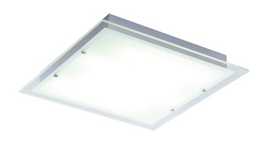 Picture of 36W Contempra 4-Light Flush Mount AL Clear Glass 2G11 Twin T5 CFL Fluorescent 