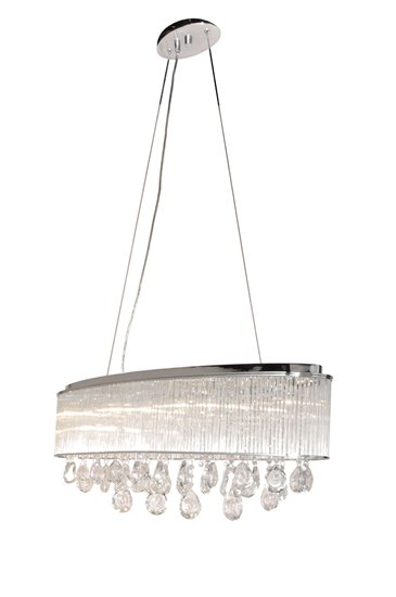 Picture of 40W Gala 7-Light Pendant PC Clear G9 (OA HT 25"-150")