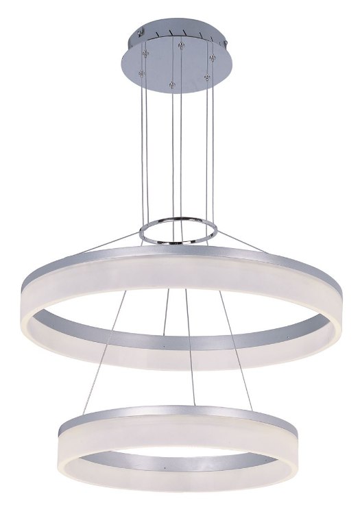 Foto para 40W Saturn LED Pendant MS Matte White (OA HT 35.75"-51.5")