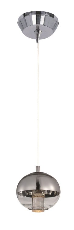 Foto para 3W Zing 1-Light RapidJack Pendant and Canopy PC Mirror Chrome LED 5" (OA HT 134")