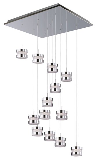 Picture of 4.8W Disco 13-Light LED Pendant PC White 25.5" (OA HT 6"-126")