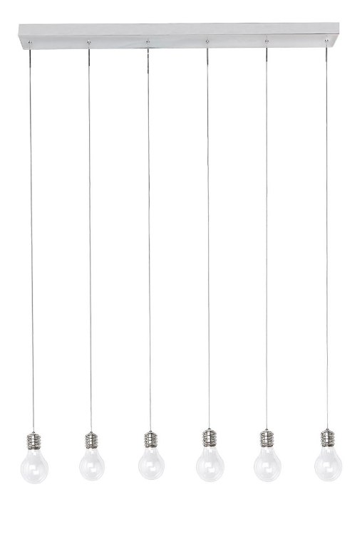 Foto para 20W Edison 6-Light Pendant PC Clear G4 (OA HT 8.5"-125.25")