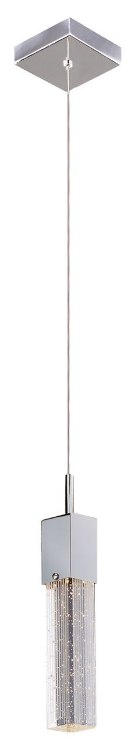 Foto para 7.5W Fizz III 1-Light LED Pendant PC Etched/Bubble Glass (OA HT 14"-120") (CAN 4.74"x4.74") 4-Min