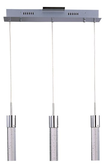 Picture of 7.5W Fizz IV 3-Light LED Pendant PC Bubble Glass (OA HT 14"-59") (CAN 18.5"x1.8"x1.5")