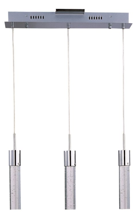 Foto para 7.5W Fizz IV 3-Light LED Pendant PC Bubble Glass (OA HT 14"-59") (CAN 18.5"x1.8"x1.5")