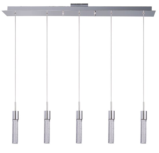 Picture of 7.5W Fizz IV 5-Light LED Pendant PC Bubble Glass (OA HT 14"-59") (CAN 37.8"x1.8"x1.5")