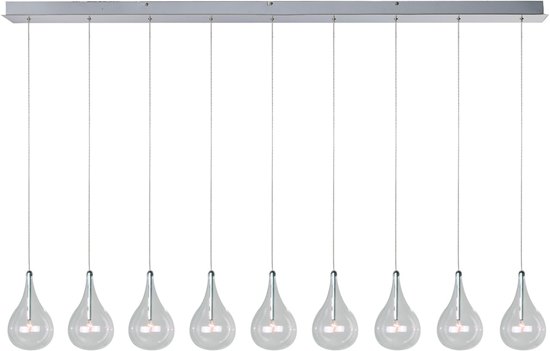 Picture of 20W Larmes 9-Light Pendant PC Clear Glass 12V G4 Xenon (OA HT 18"-66")