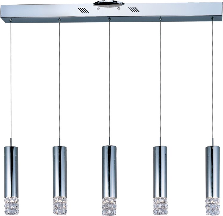 Foto para 20W Bangle 5-Light Pendant PC Crystal Glass 12V G4 Xenon (OA HT 18"-133")