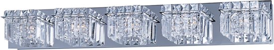 Picture of 50W Bangle 5-Light Bath Vanity PC Crystal Glass G9 Xenon 