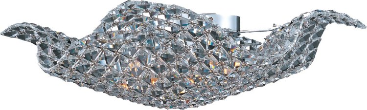 Foto para 60W Wave 4-Light Flush Mount PC Crystal Glass G9 Xenon 