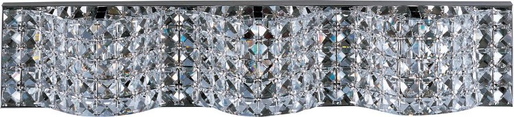 Foto para 40W Wave 3-Light Bath Vanity PC Crystal Glass G9 Xenon 