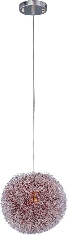 Foto para 100W Clipp Pendant Aluminum Wire Ball Red/Silver AL MB Incandescent (OA HT 12"-89")