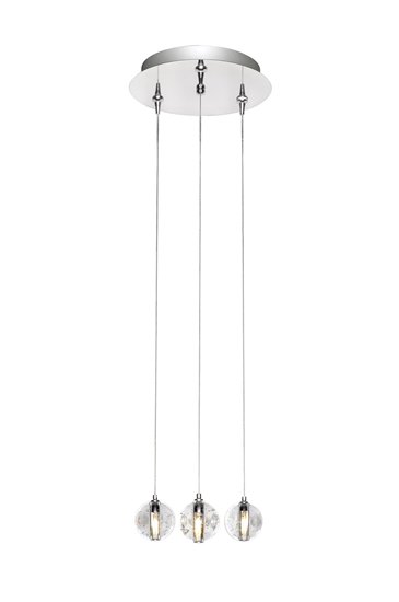 Picture of 1.5W Harmony 3-Light RapidJack Pendant and Canopy PC Bubble LED 11.75" (OA HT 134")