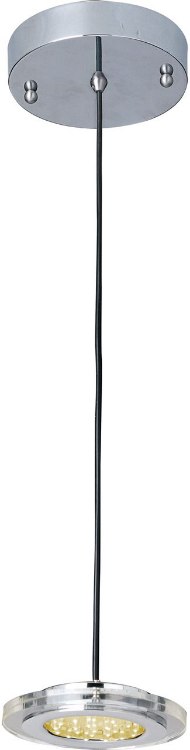 Foto para 1.25W L.E.D.-1 1-Light Pendant PC Clear Glass LED (OA HT 12"-120") 6-Min