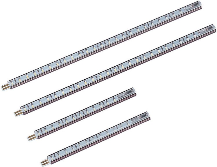 Picture of 0.08W CounterMax MX-LMC LED Mini Channel Add-On Kit BRZ Clear Acrylic 30"x0.375"x0.375" 20-Min