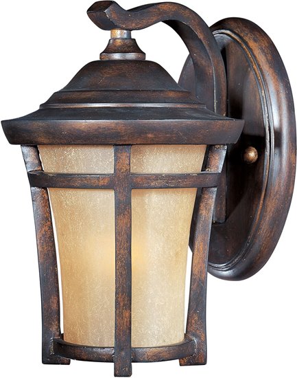 Picture of 100W Balboa VX 1-Light Outdoor Wall Lantern CO Golden Frost Glass MB Incandescent 6.5"x9.5" 