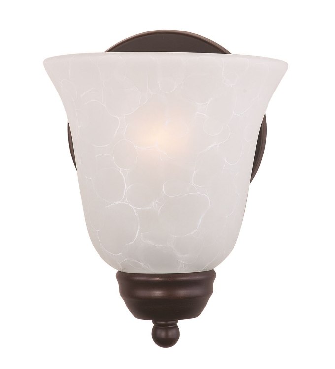 Foto para 100W Basix 1-Light Wall Sconce OI Ice Glass MB Incandescent 