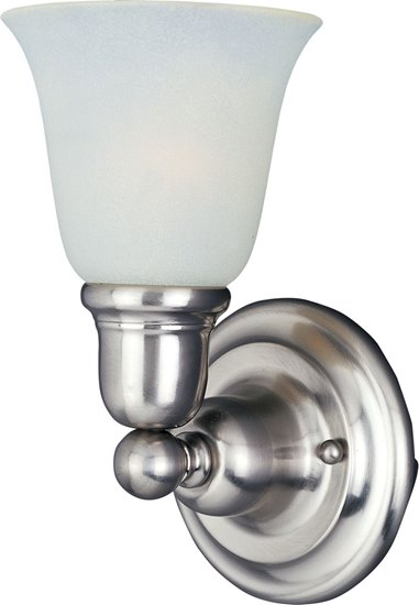 Picture of 100W Bel Air 1-Light Wall Sconce SN Soft Vanilla Glass MB Incandescent 
