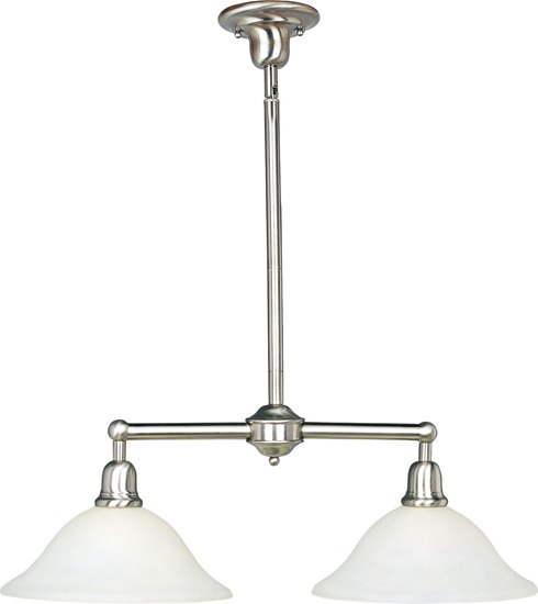 Picture of 100W Bel Air 2-Light Pendant SN Soft Vanilla Glass MB Incandescent (CAN 6.1"x3.15")