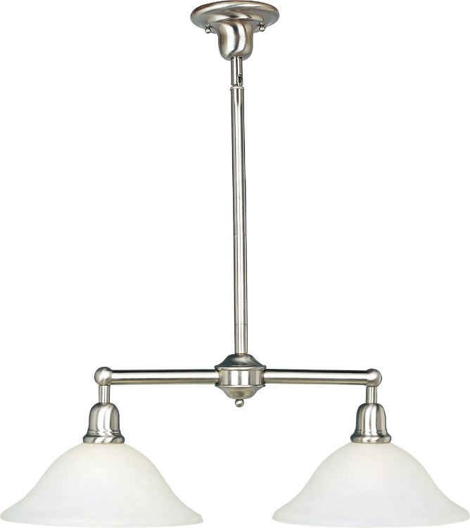 Foto para 100W Bel Air 2-Light Pendant SN Soft Vanilla Glass MB Incandescent (CAN 6.1"x3.15")