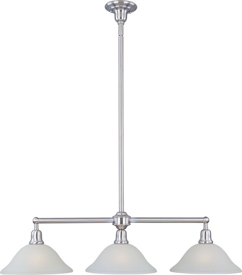 Picture of 100W Bel Air 3-Light Pendant SN Soft Vanilla Glass MB Incandescent (OA HT 18")