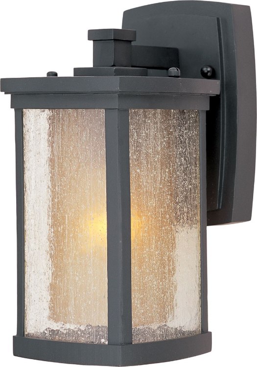 Foto para 100W Bungalow 1-Light Wall Lantern Wet BZ Seedy/Wilshire Glass MB Incandescent 6-Min