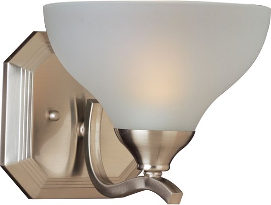 Picture of 100W Contour 1-Light Wall Sconce SN Frosted Glass MB Incandescent 