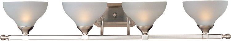 Foto para 100W Contour 4-Light Bath Vanity SN Frosted Glass MB Incandescent 