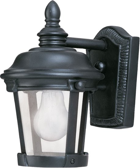 Picture of 100W Dover Cast 1-Light Outdoor Wall Lantern BZ Seedy Glass MB Incandescent 6.5"x9.5" 