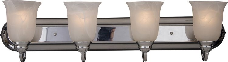 Foto para 100W Essentials - 713x-Bath Vanity PC 4-lights Marble Glass MB Incandescent 