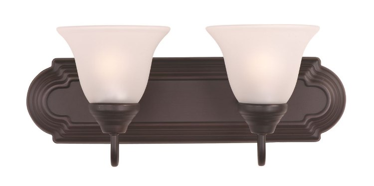 Foto para 100W Essentials - 801x-Bath Vanity OI 2-lights Frosted Glass MB Incandescent 