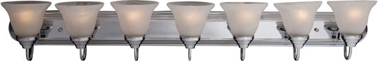 Picture of 100W Essentials - 801x-Bath Vanity PC 7-lights Marble Glass MB Incandescent 