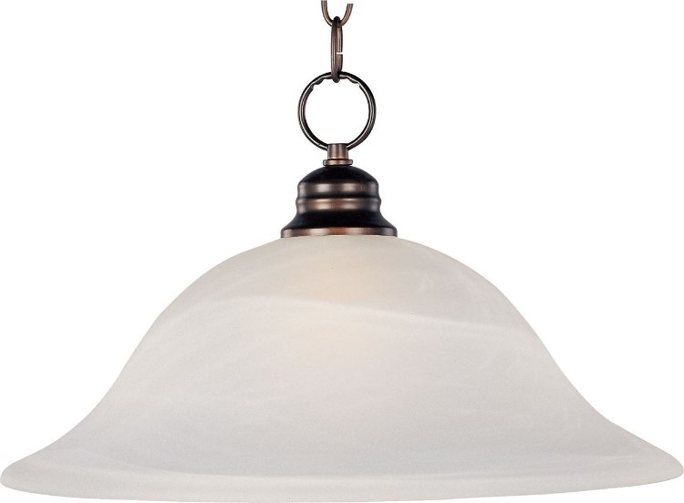 Foto para 100W Essentials - 9106x-Single Pendant OI Marble Glass MB Incandescent 36" Chain
