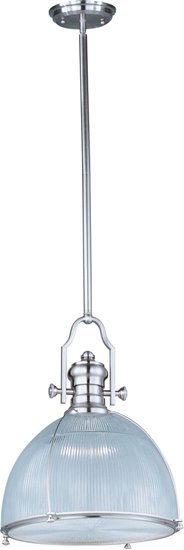 Picture of 100W Hi-Bay 1-Light Pendant SN Clear Halophane Glass MB Incandescent (OA HT 65.5")