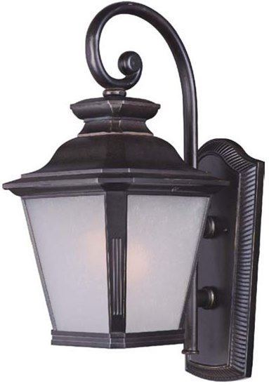Picture of 100W Knoxville 1-Light Outdoor Wall Lantern BZ Frosted Seedy MB 11"x23.75" 