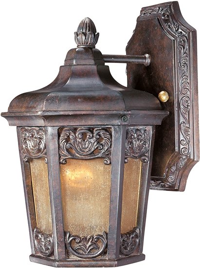 Picture of 100W Lexington VX 1-Light Outdoor Wall Lantern CU Night Shade Glass MB Incandescent 