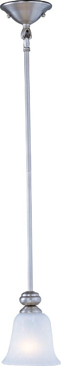 Foto para 100W Madera 1-Light Mini-Pendant SS Ice Glass MB Incandescent (OA HT 54")