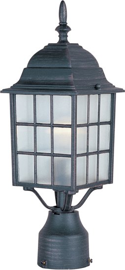 Foto para 100W North Church 1-Light Outdoor Pole/Post Lantern RP Clear Glass MB Incandescent 6-Min